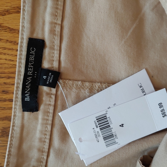 NWT Banana Republic Button Pocket Golden Khaki Skirt - Picture 3 of 6